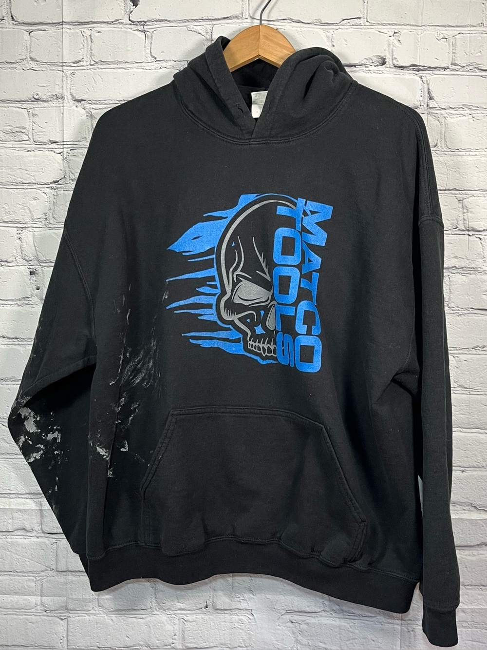 Matco Tools Hoodie Mens XL Black Pullover Sweatshirt Skull Hot Rod Mechanic